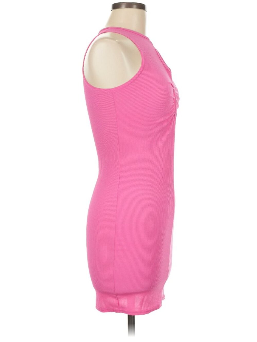 Pretty Little Thing Women's Slinky Keyhole Cutout Bodycon Dress In Hot Pink - 6 - Picture 5 of 10